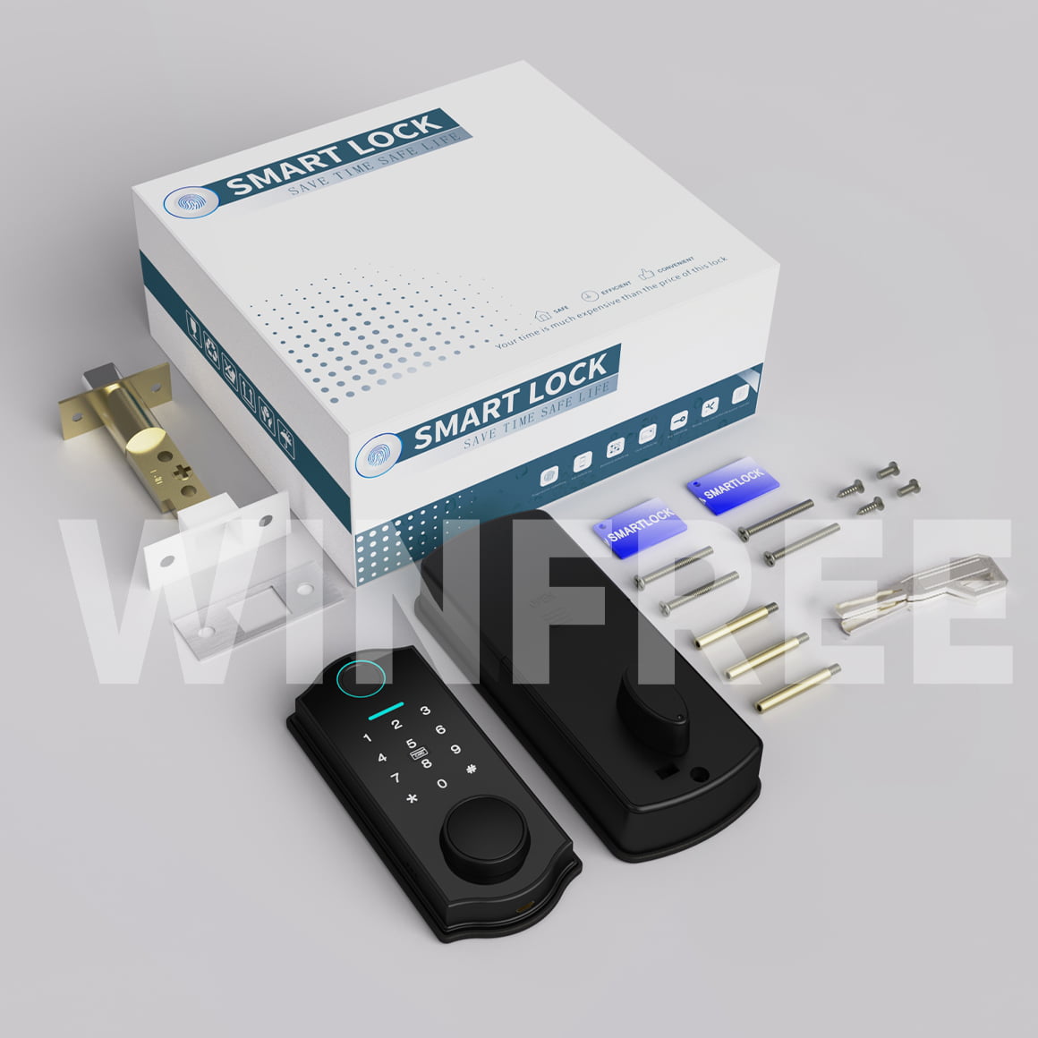 TTLock Bluetooth Smart Zinc Alloy Material American Standard Door Hole ...